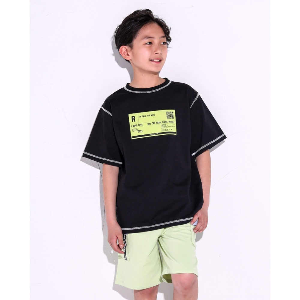 フロント パッチ Tシャツ(120~160cm) グレー 140cm