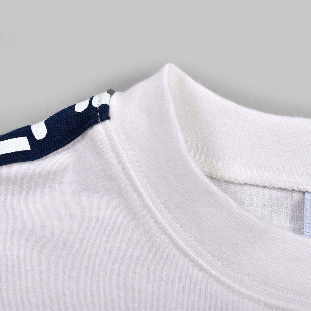 【 FILA × RADCUSTOM 】ロゴライン ワンポイント Tシャツ(120~160cm) ホワイト 120cm