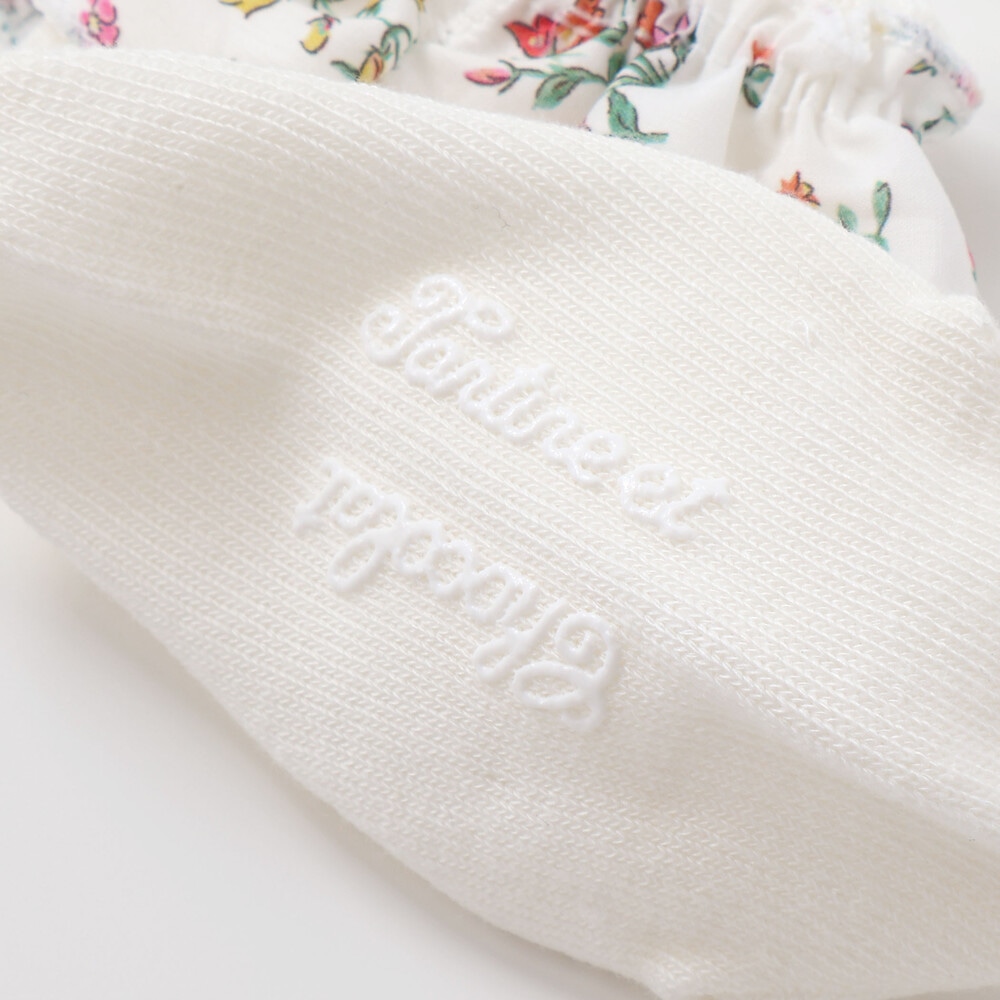 【日本製】【お揃い】リバティ(BluebellFields) タナローンフリルソックスベビー(8~13cm) レッド系 8-10cm