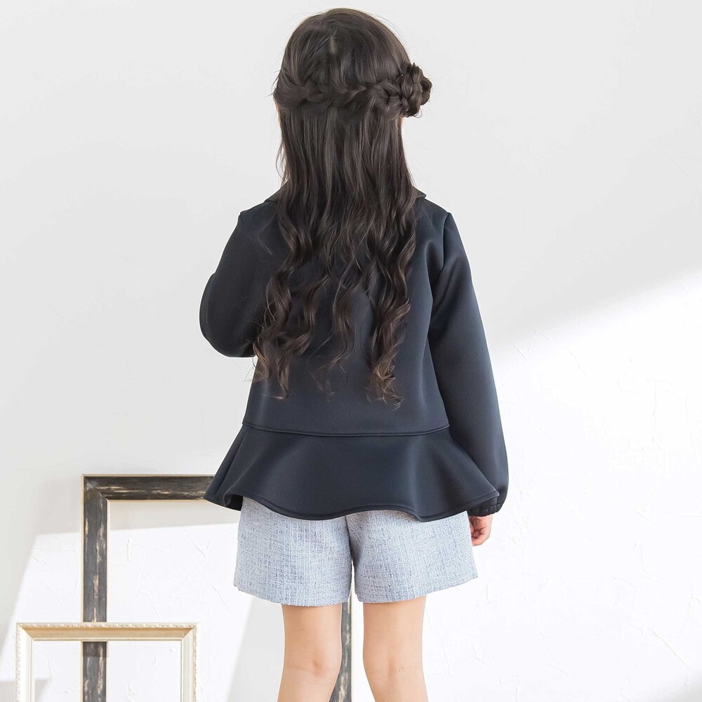 ペプラムポンチジャケット(90~140cm) ネイビー 90cm