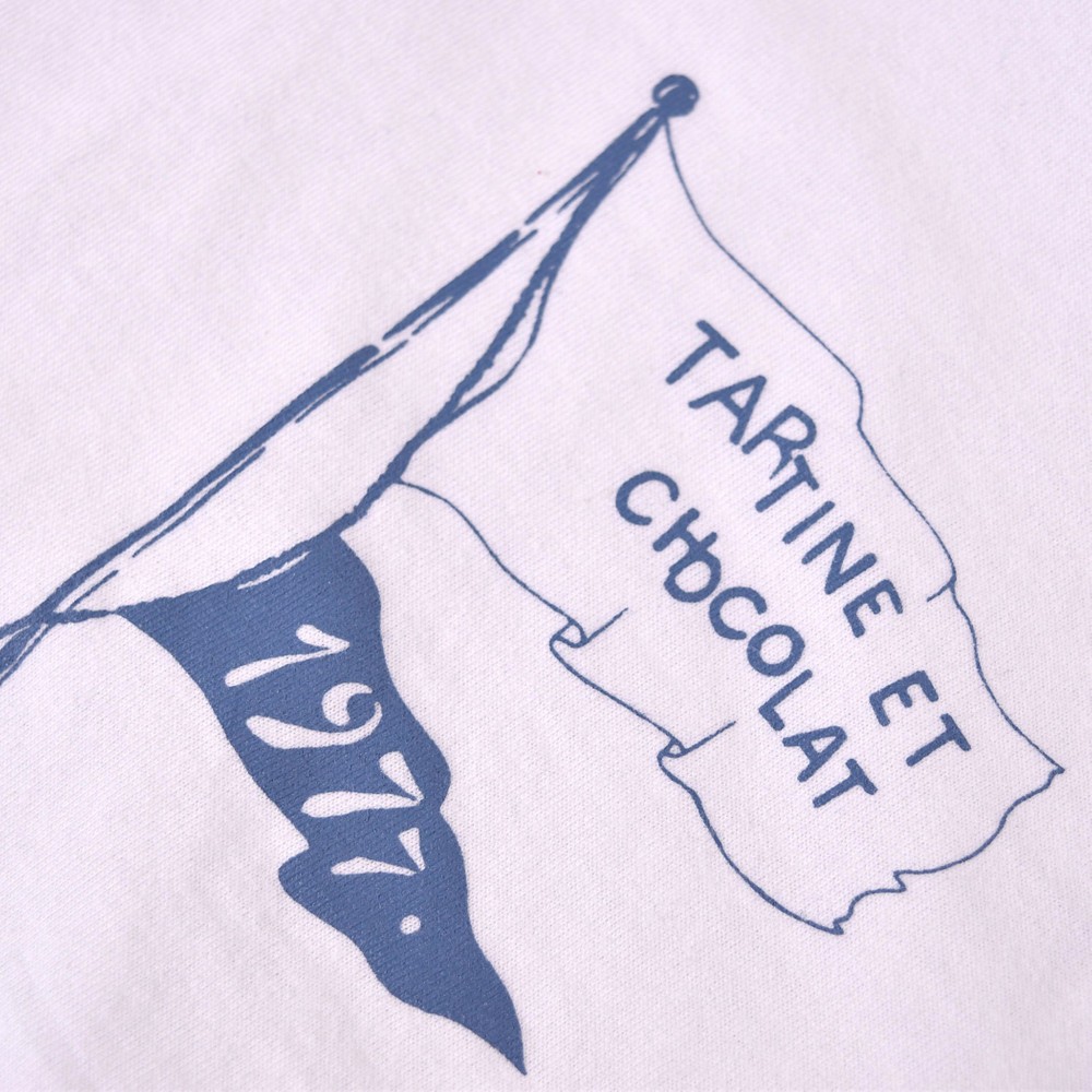 【PARIS企画】 日本製 旗 フラッグ ソフト コットン カジュアル 半袖 Tシャツ (80cm~100cm) ホワイト 80cm