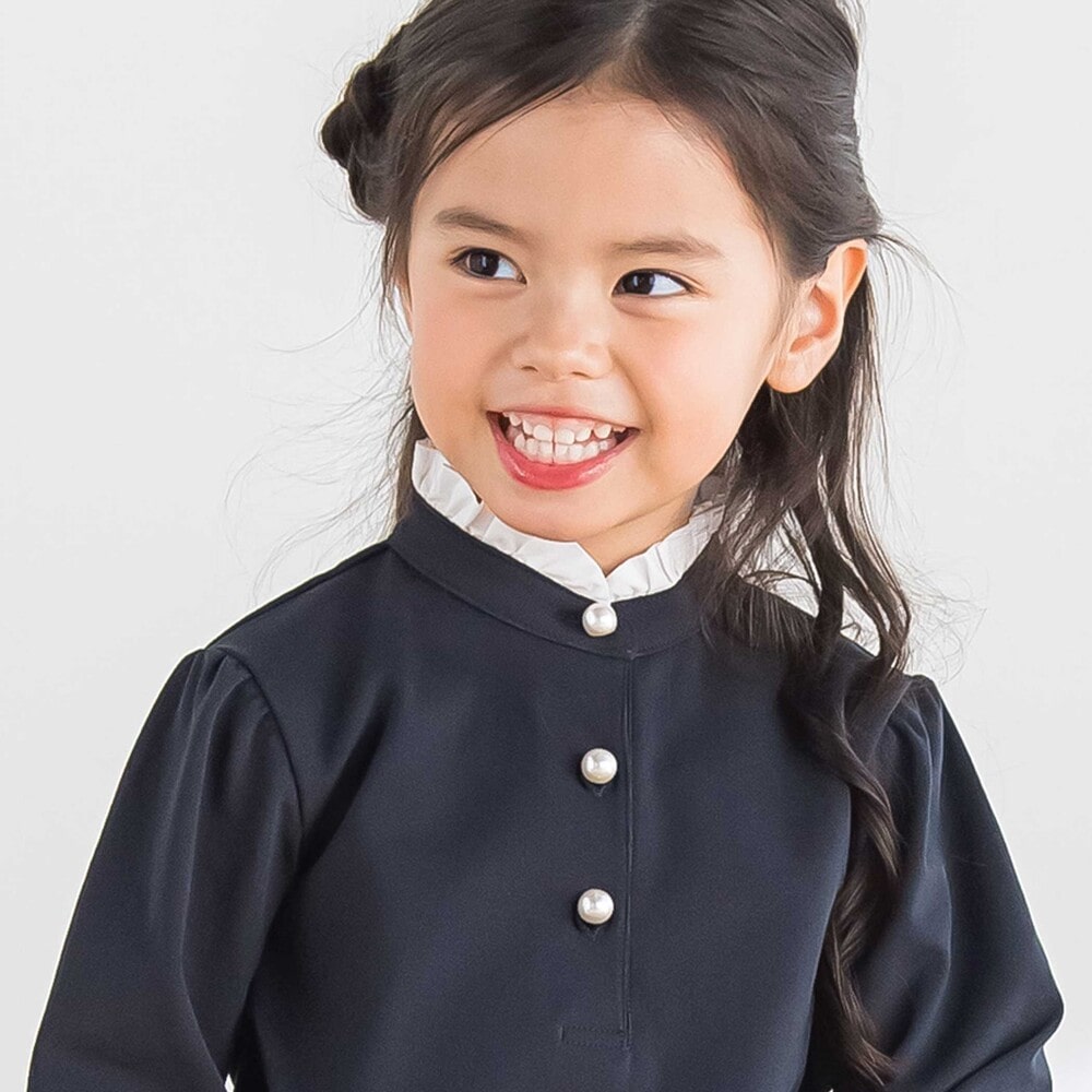 フリルスタンドカラー ポンチプルオーバー(100~140cm) ピンク 100cm