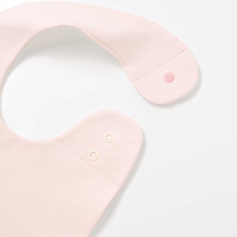 【日本製】クマ刺しゅうスタイ ピンク ワンサイズ