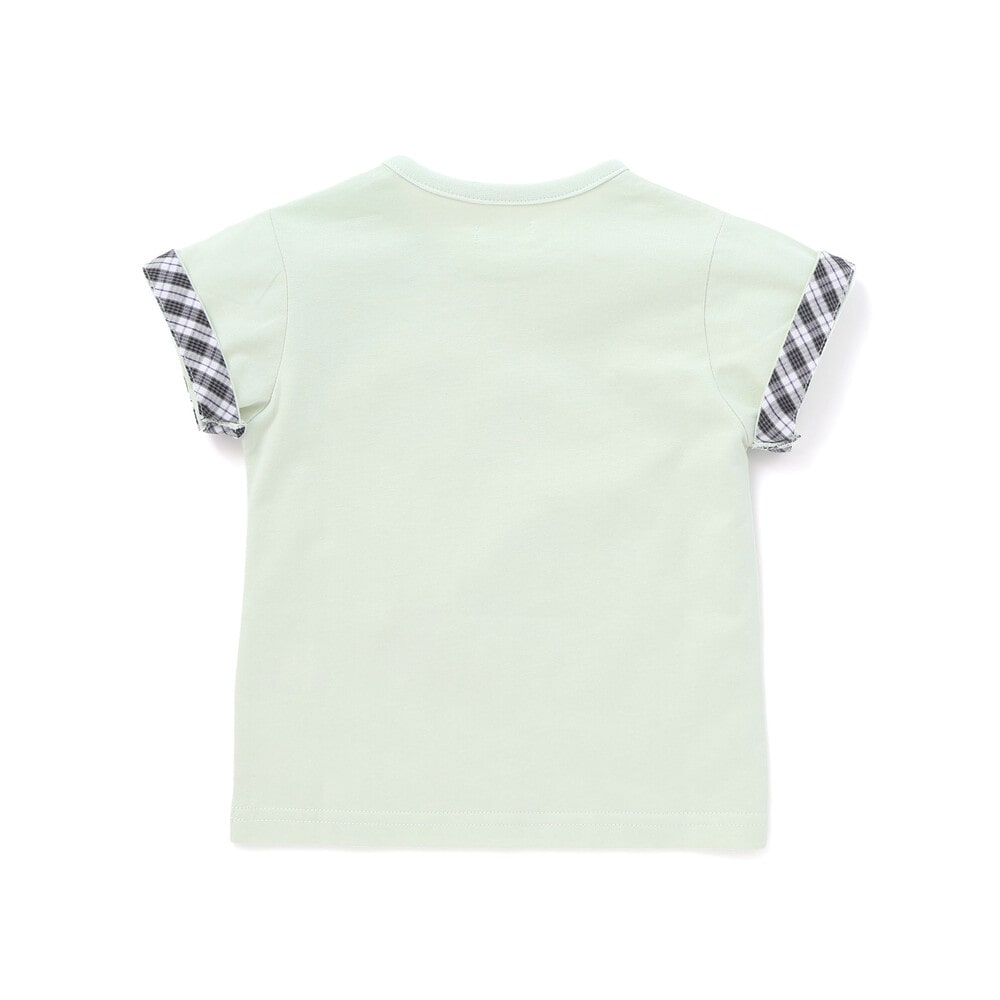 【お揃い】森のどうぶつプリント半袖Tシャツ(70~90cm) グリーン S(70-80cm)