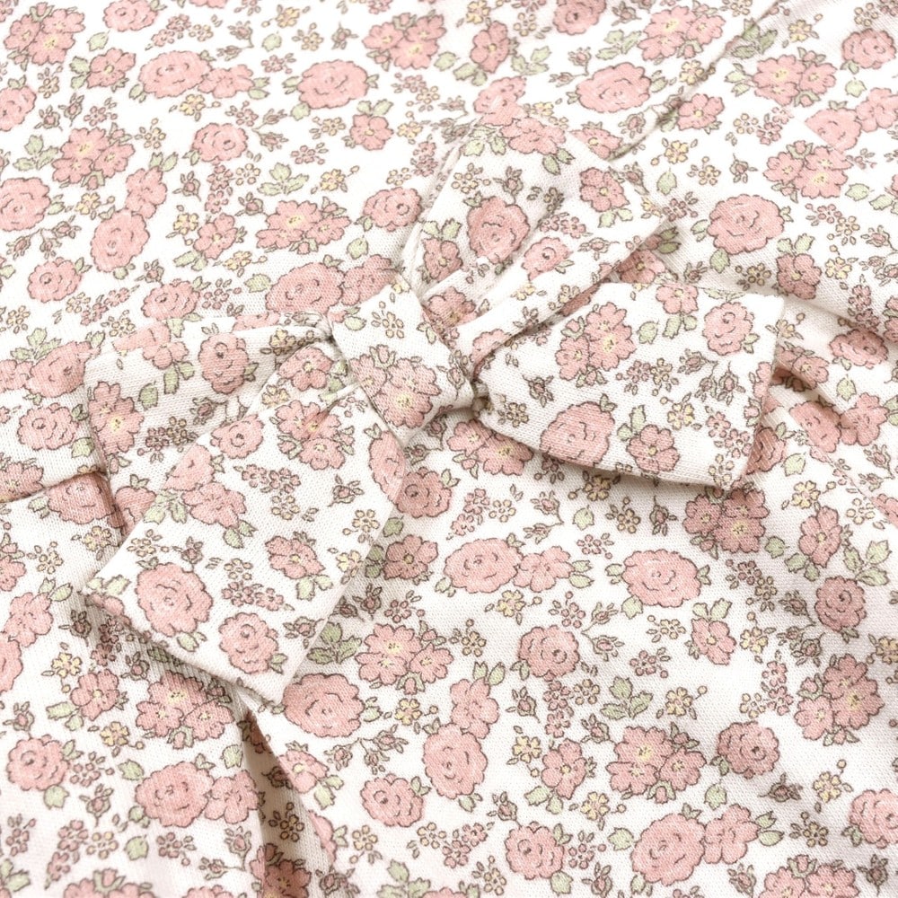 花柄 柄 ウエスト リボン ワンピース (80~130cm) イエロー系 110cm