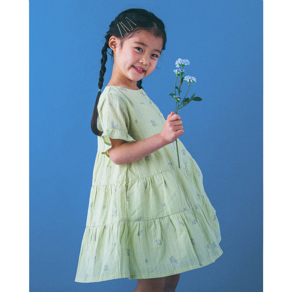 チューリップ ラベンダー ドビー ワンピース (90~130cm) ホワイト系 110cm