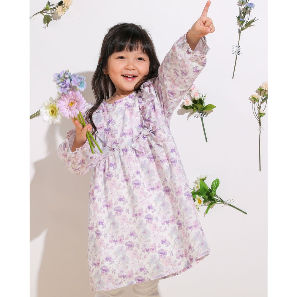 新品新作　JoJoMamanBebe  花柄　ワンピース　86cm