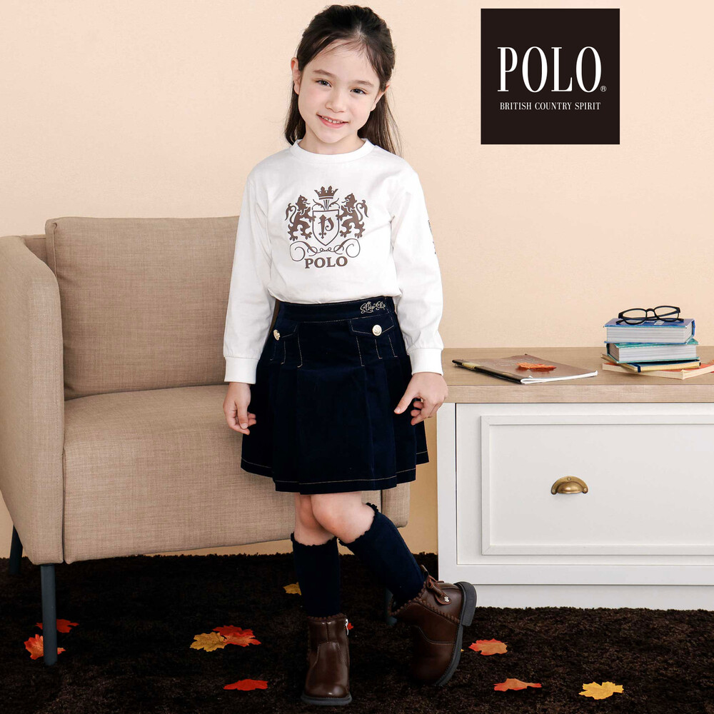【POLO BCS(ポロ・ビーシーエス)×SLAP SLIP】長袖Tシャツ&ベストセット(80~130cm) ブラウン 80cm