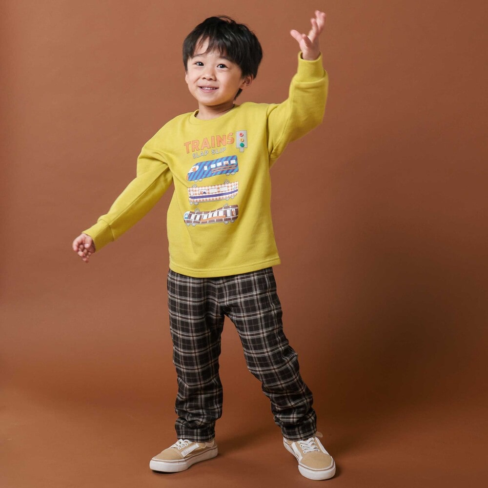 ロゴ&モチーフ裏毛トレーナー(80~130cm) ブラック 80cm