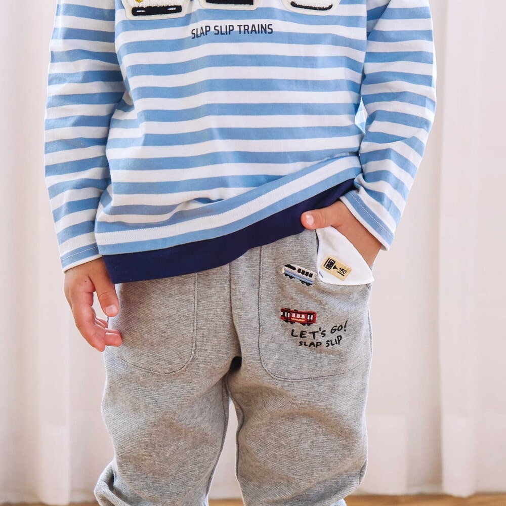 ポケットひょっこりモチーフパンツ(80~120cm) グレー 80cm