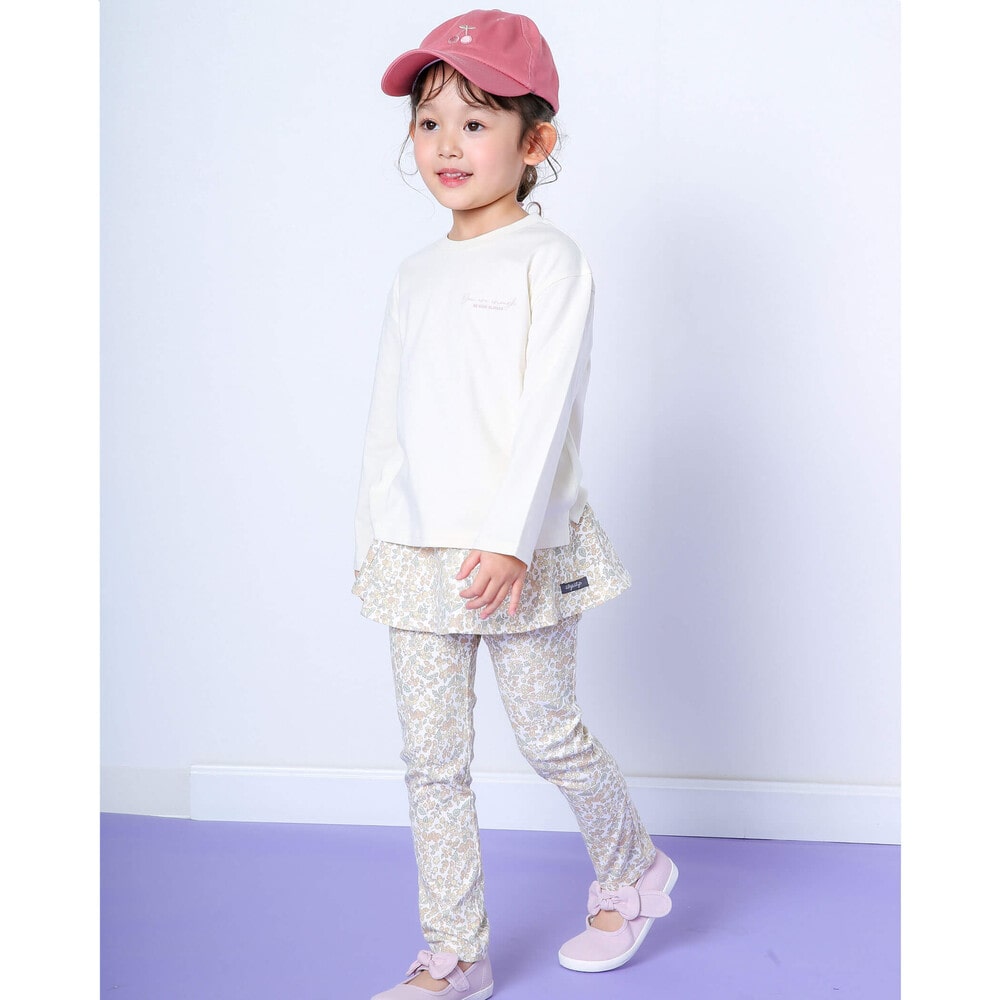 色 柄 バリエーション 長袖 Tシャツ (80~130cm) ブラウン 100cm