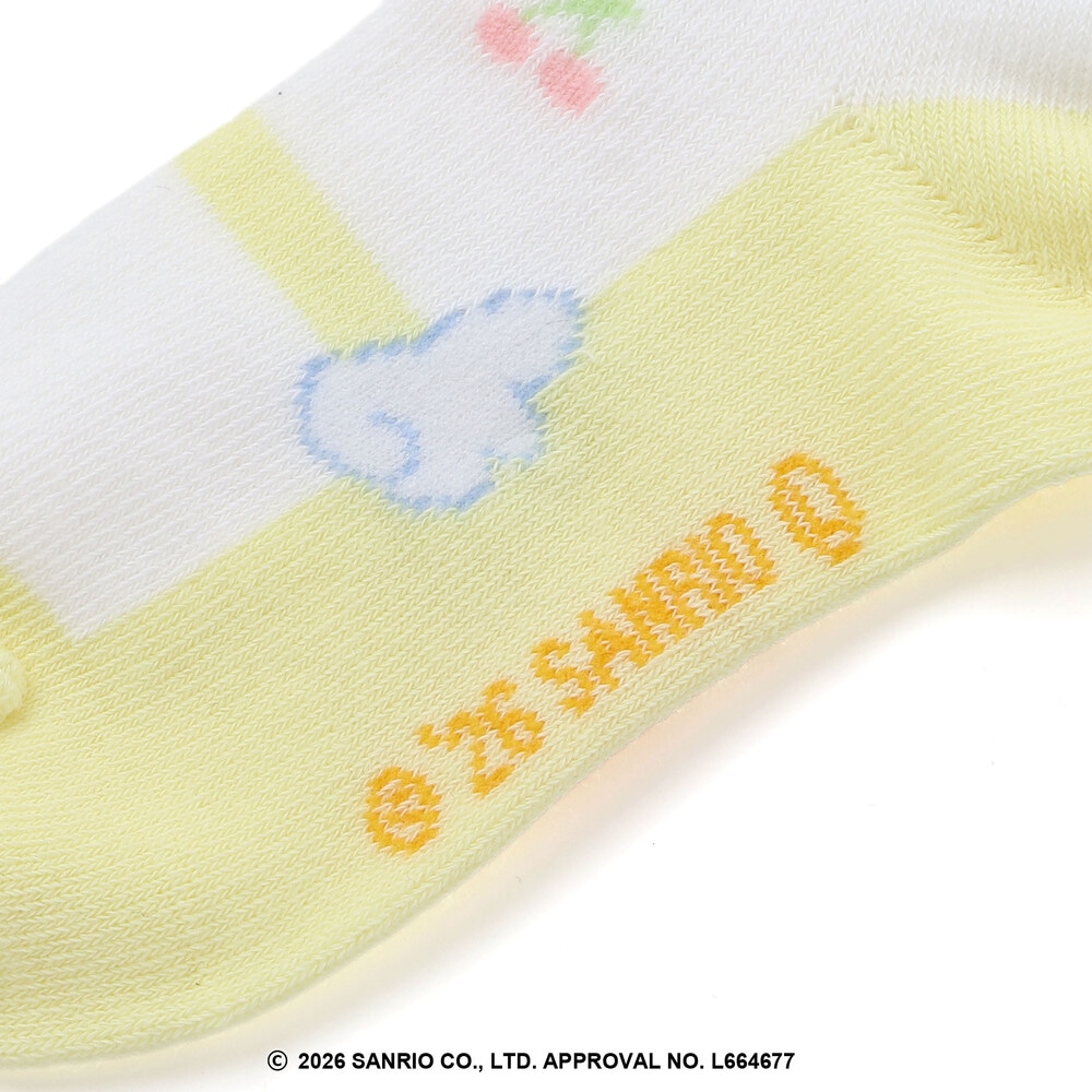 【シナモロール/ポムポムプリン×SLAPSLIP】履き口スカラップソックス(13~21cm) ブルー S(13-15cm)