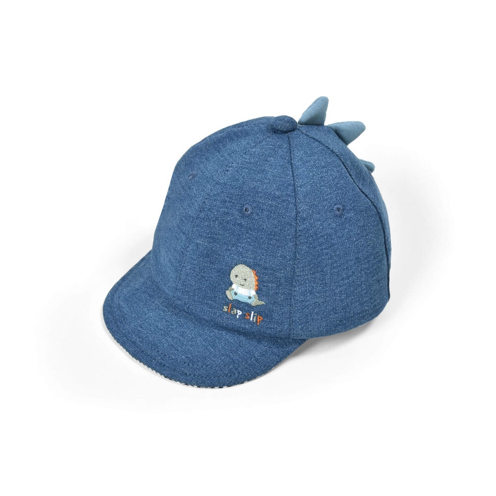 クマ恐竜立体モチーフキャップベビー(46~48cm) ネイビー(恐竜) 46cm