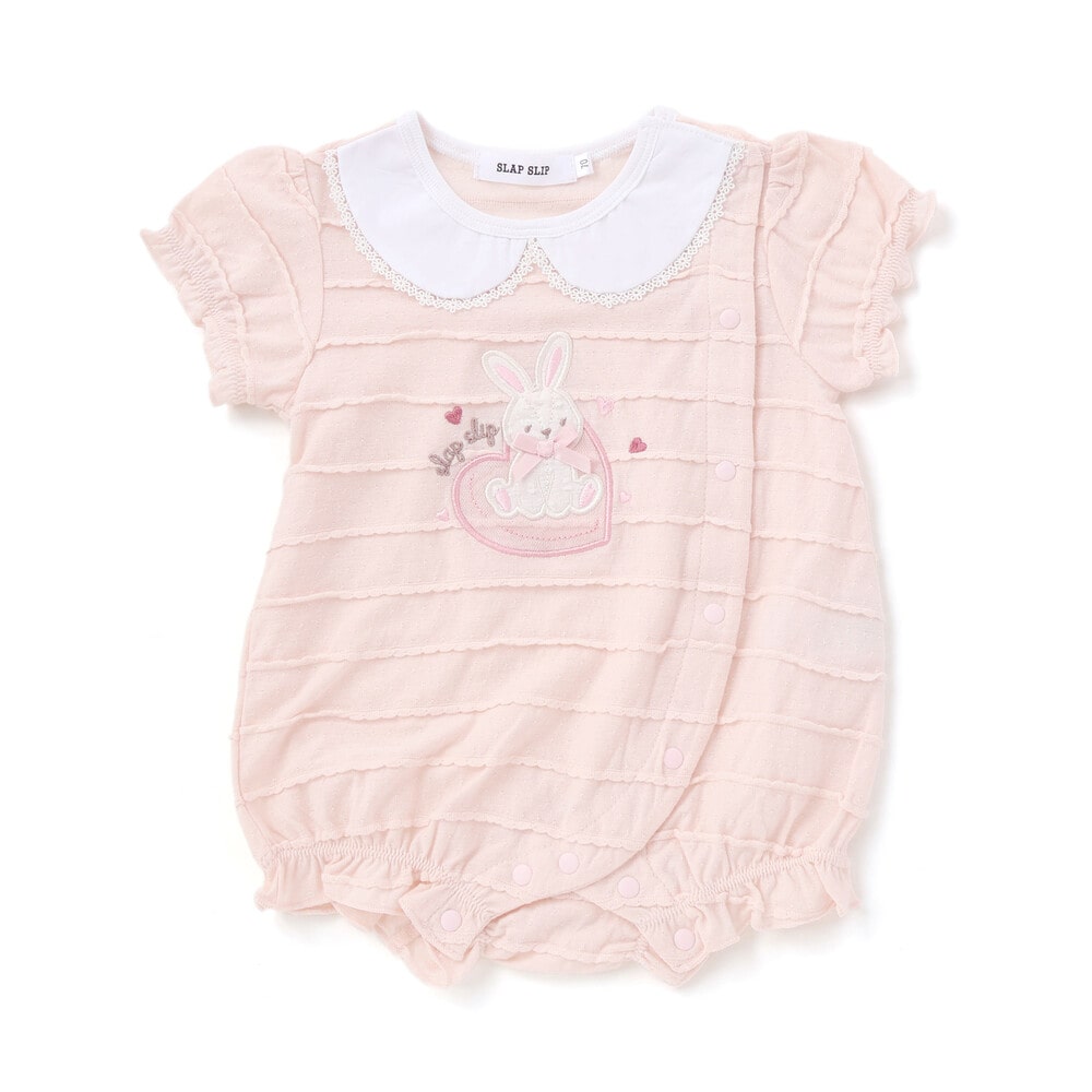 アニマルパッチレーシー天竺カバーオールベビー(70~80cm) ピンク 70cm