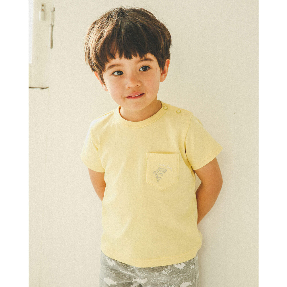 2点セット Tシャツ + ハーフパンツ サメ アニマル プリント ベビー (80~90cm)(80cm イエロー): 新生児/ベビー【女の子・男の子の子ども服と言えば】-子供服べべの公式通販サイト 「BEBE MALL」