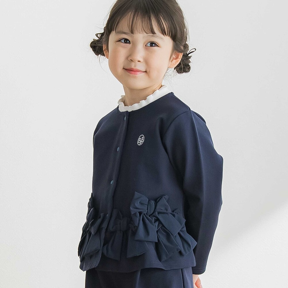 【限定商品】リボンポイントポンチセットアップ(95~150cm) ベージュ 95cm