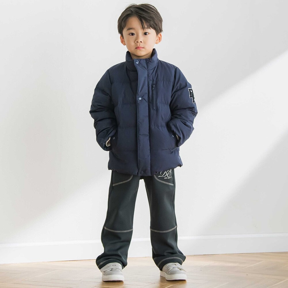 【限定商品】ワッペン付きタフタダウンコート(95~160cm) グリーン 95cm