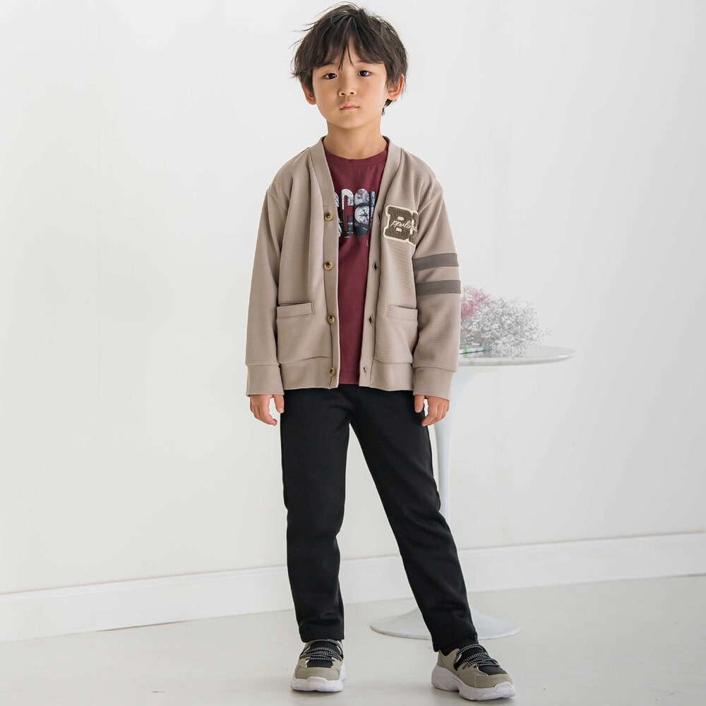 【限定商品】サガラワッペンカーディガン(95~160cm) ブラック 95cm
