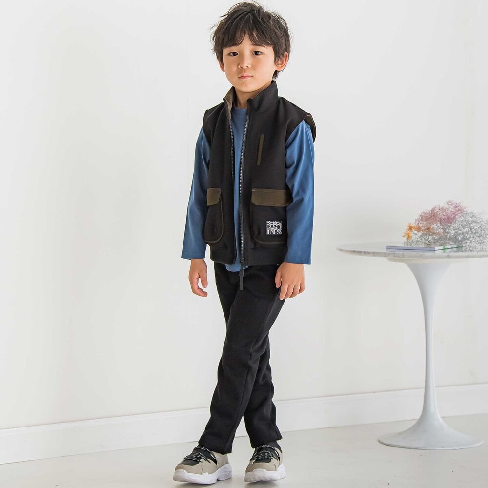 【限定商品】フラップポケットベスト(95~150cm) ボルドー 95cm