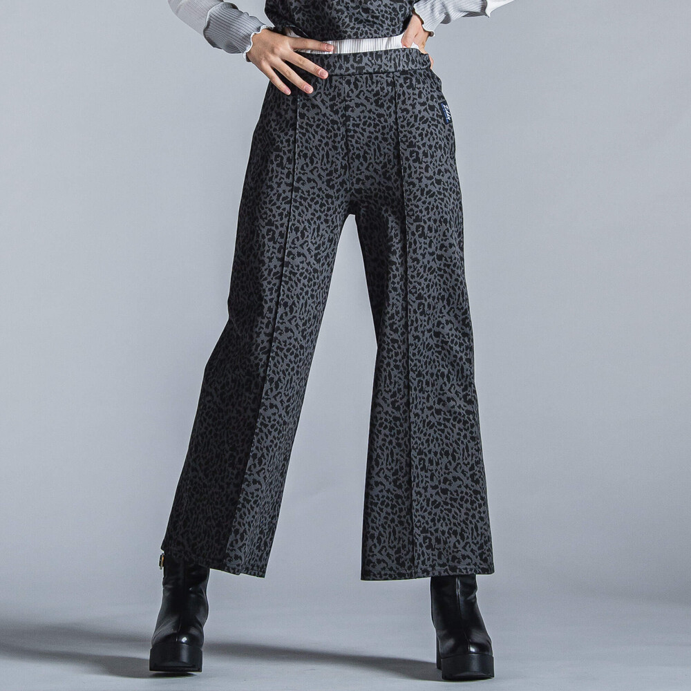 ビスチェ&パンツレオパード柄セットアップ2点セット(130~160cm) ブラック系 150cm