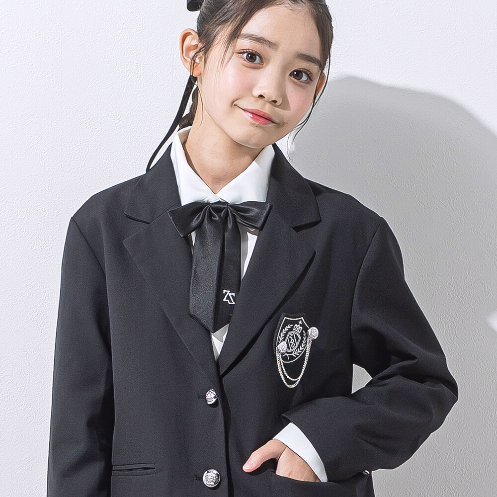 エンブレムジャケット(140~160cm) ブラック 140cm