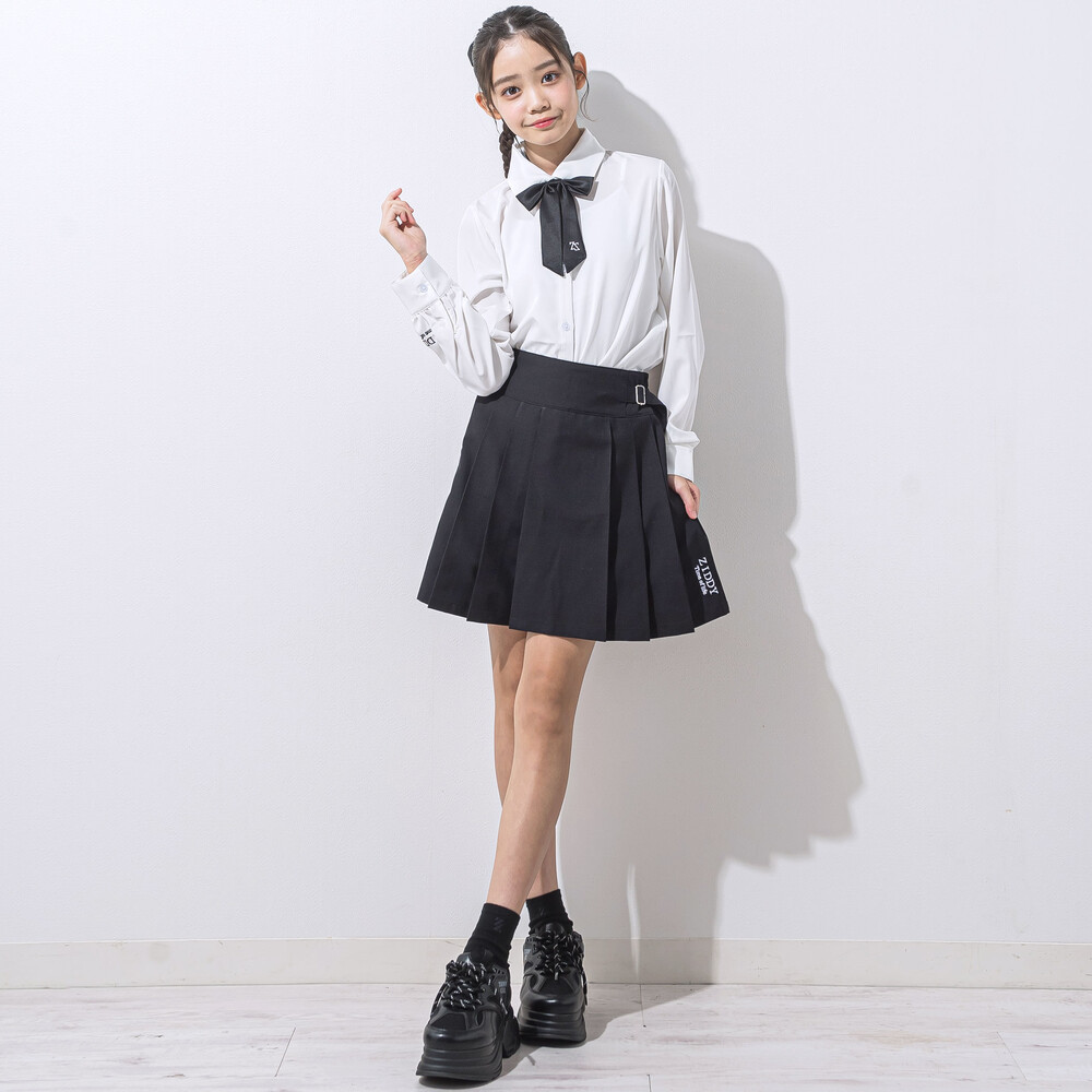 リボン付きブラウス(130~160cm) ホワイト 130cm