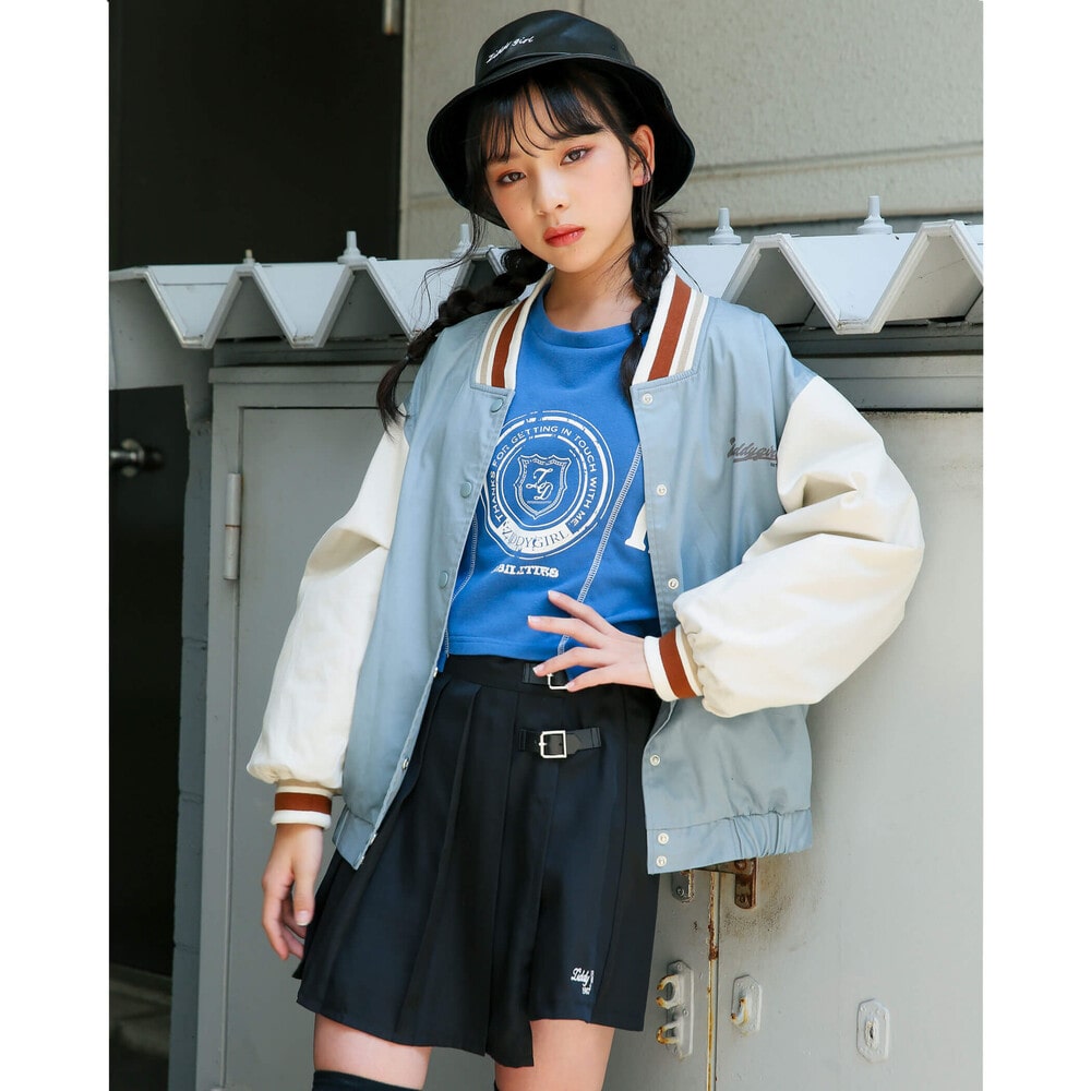 【ニコ☆プチ掲載】 プリーツ 巻き スカート パンツ(130cm~160cm) ブラック 130cm