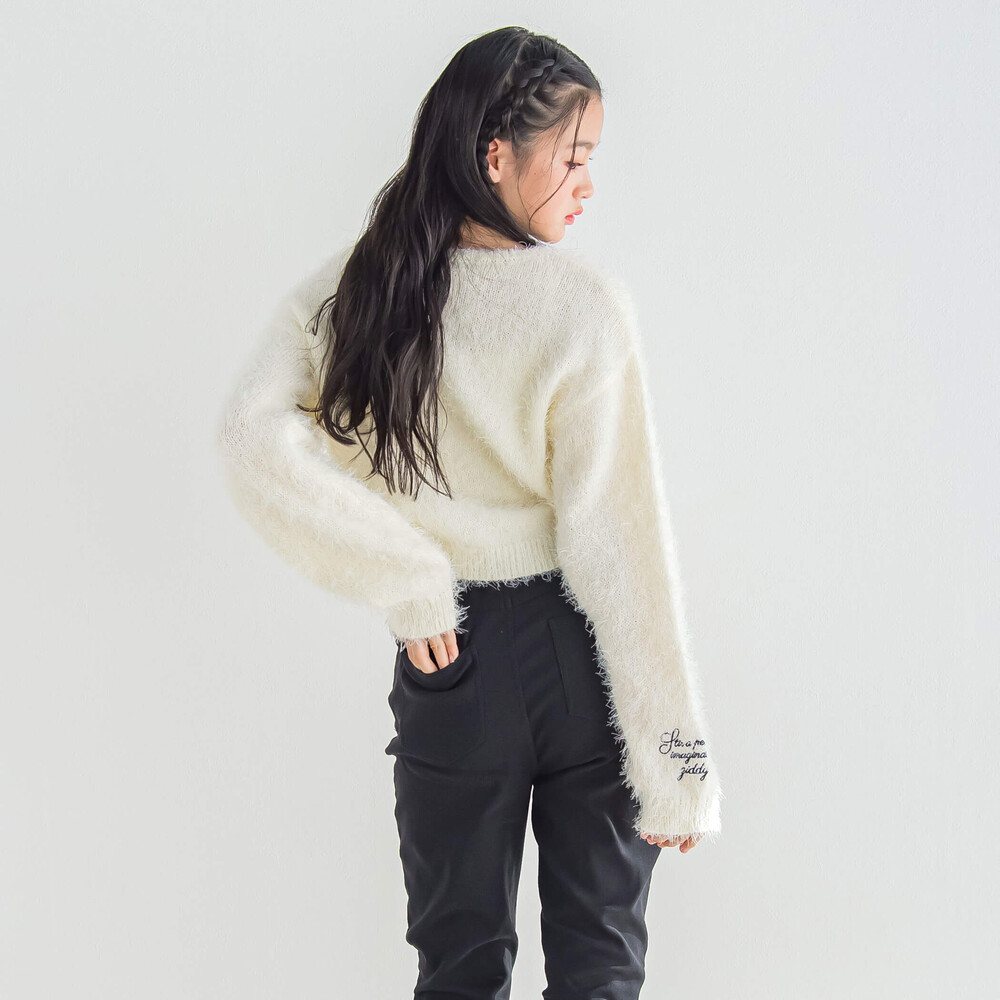 シャギーニット(130~160cm)(130cm オフホワイト): トップス