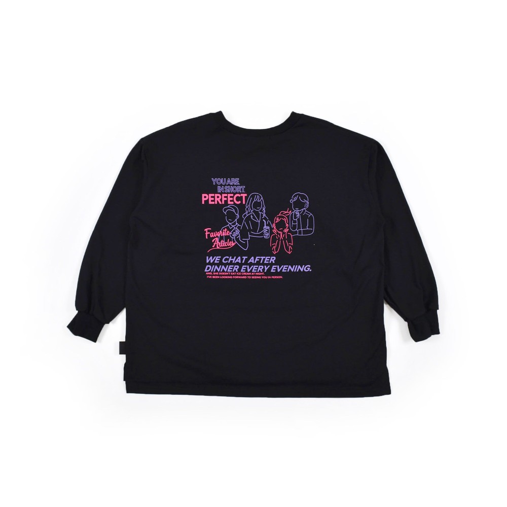 Bebe べべ Bebe Mall Official Online Store 一部店舗限定 イラスト バック プリントtシャツ 130 160cm 130cm ブラック トップス ベベ モール オフィシャルオンラインストア