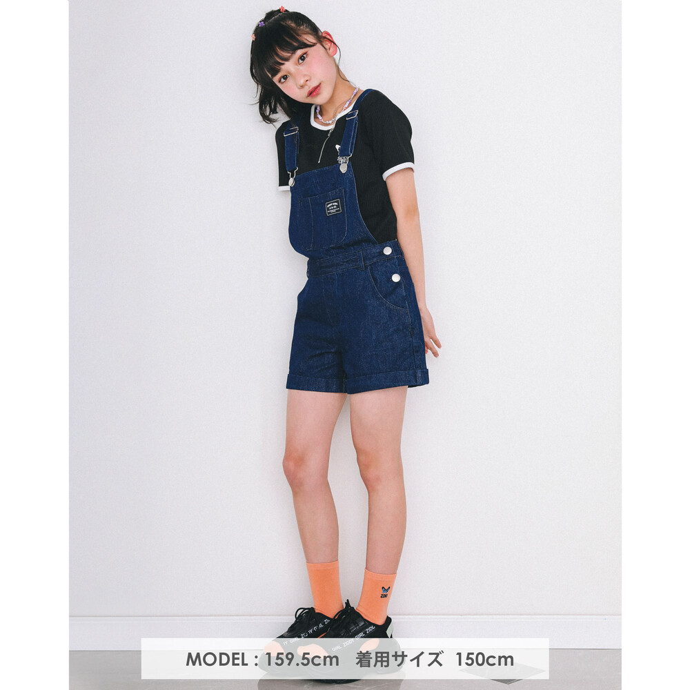 SALE／79%OFF】 デニム ショートパンツ サロペット 130~160cm
