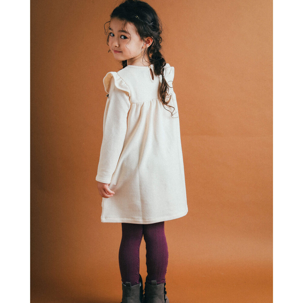 フラワー テープ 付き ニット ジャガード ワンピ ス 80 150cm 80cm オフホワイト ワンピース 子供服べべの公式通販サイト Bebe Mall