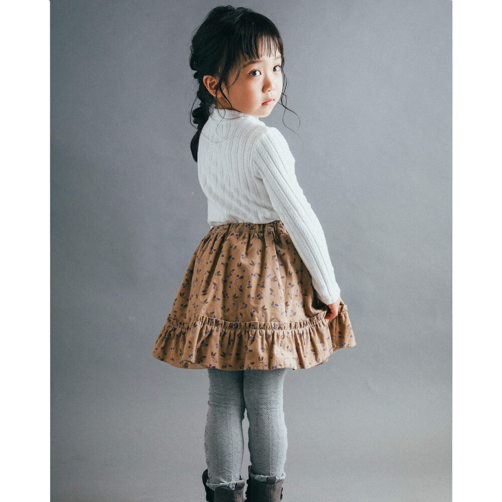 花柄 プリント コールテン スカート(80~150cm)(80cm ベージュ系): ボトム-子供服べべの公式通販サイト 「BEBE MALL」 花柄 プリント コールテン スカート(80~150cm)(80cm ベージュ系): ボトム-子供服べべの公式通販サイト 「BEBE MALL」