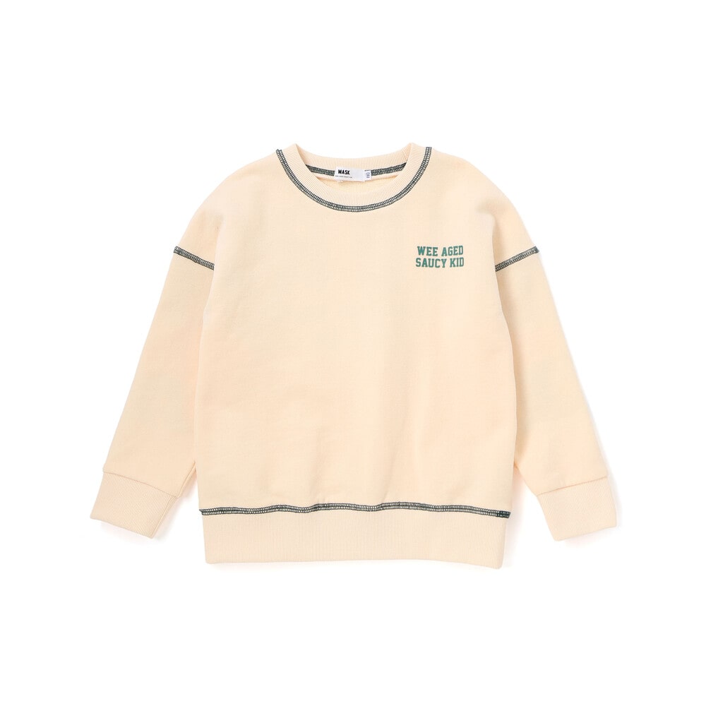 ロゴプリント配色ステッチBIGトレーナー(110~160cm) グレー 110cm