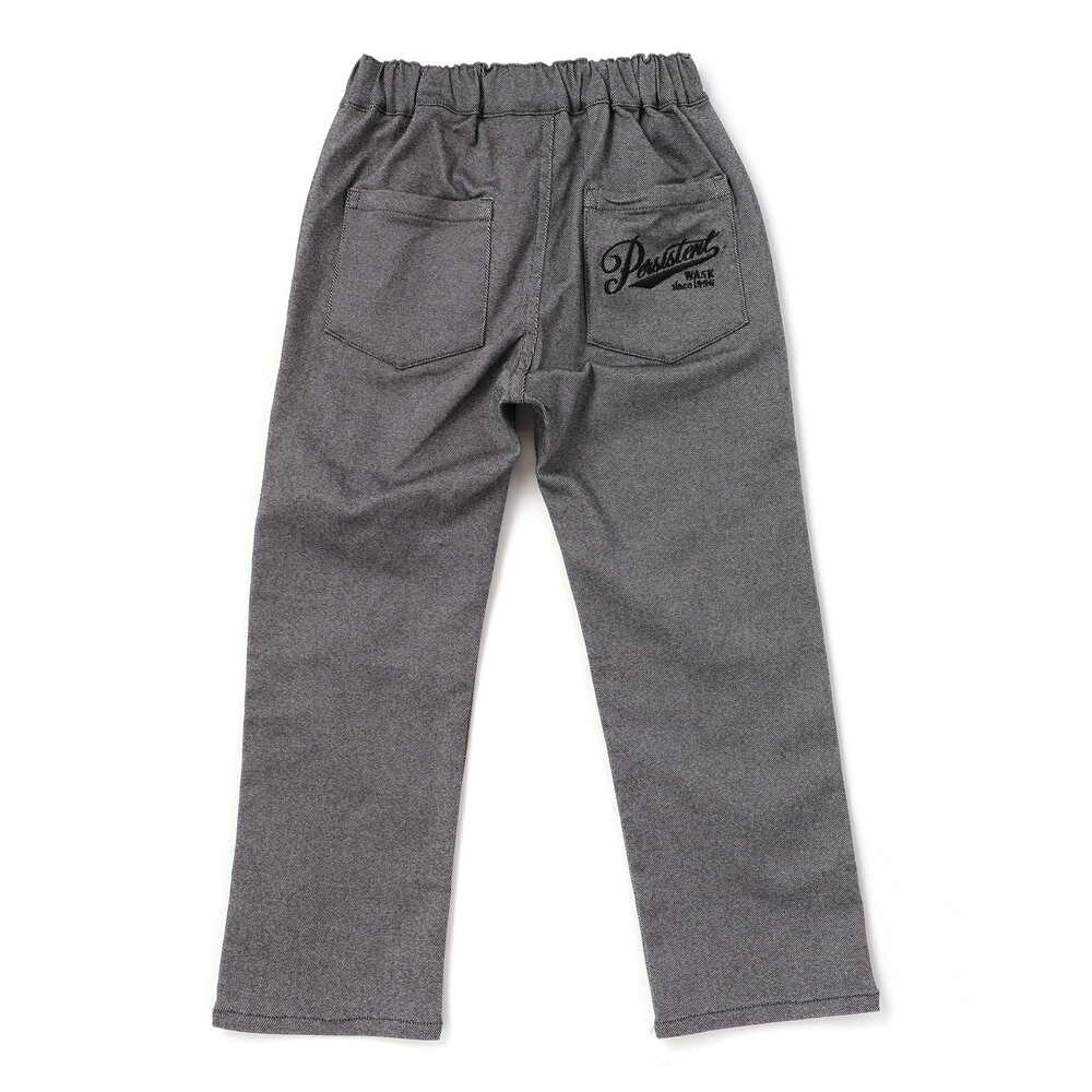 メランジストレッチ ストレートパンツ(100~160cm) ブラック 100cm
