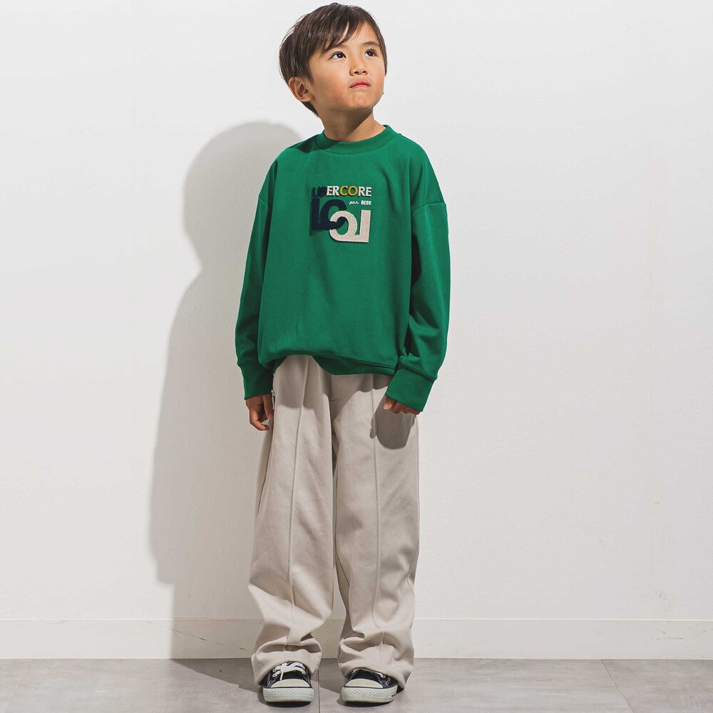 ハブラシ刺しゅうロゴカルゼニットトレーナー 親子お揃い(110~140cm) オフホワイト L(125~140cm)
