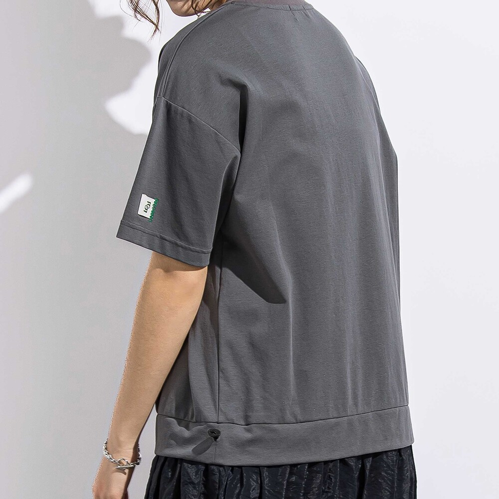 (ペチコート付)ポンチ+メタリックボイルスカートドッキング半袖ワンピース親子お揃い大人(140~160cm) ブラック S(140~150cm)