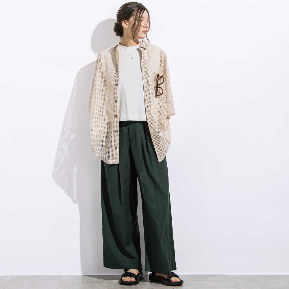 サージボックスタックロングパンツ親子お揃い大人(140~160cm) ブラウン S(140~150cm)