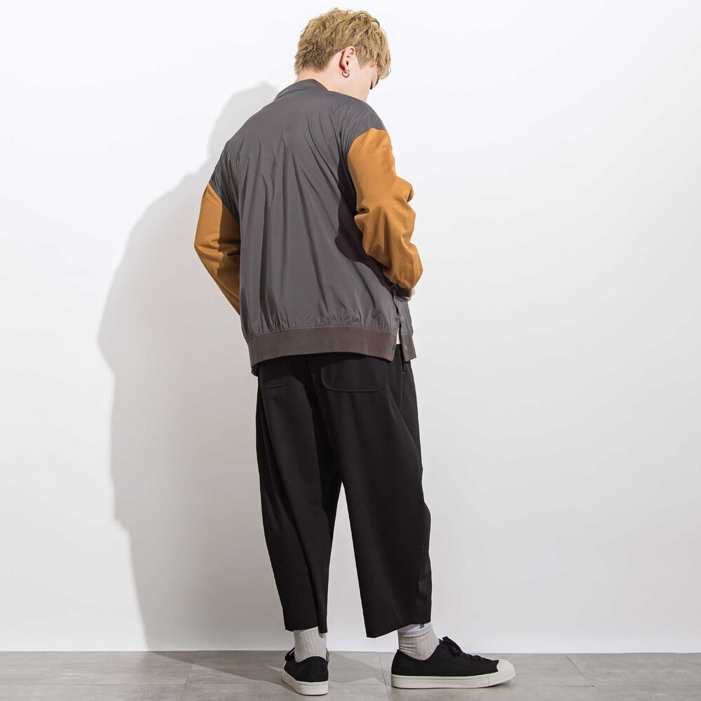 サージリラックスバレルロングパンツ 親子お揃い 大人(140~175cm) ブラック S(140~150cm)
