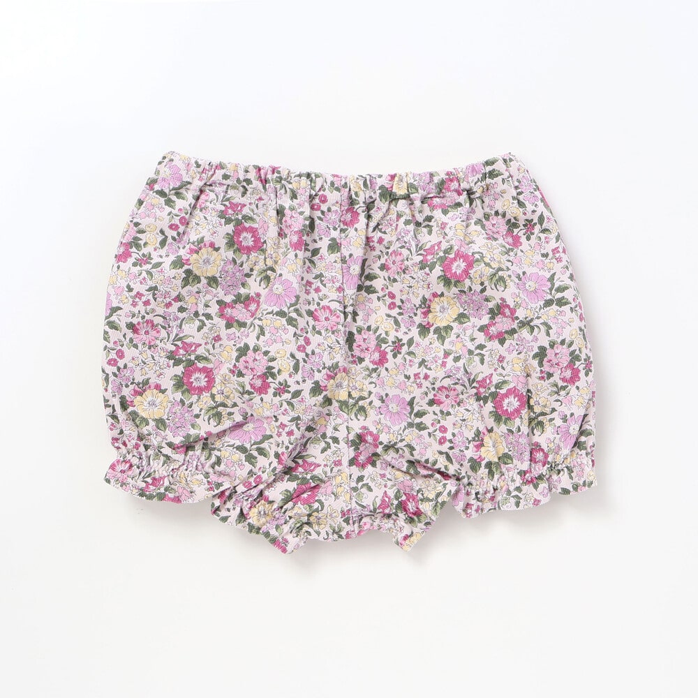 【お揃い】【日本製】リバティ(Clare Rich)シャツコールワンピース+ブルマ付きベビー(70~90cm) ピンク系 S