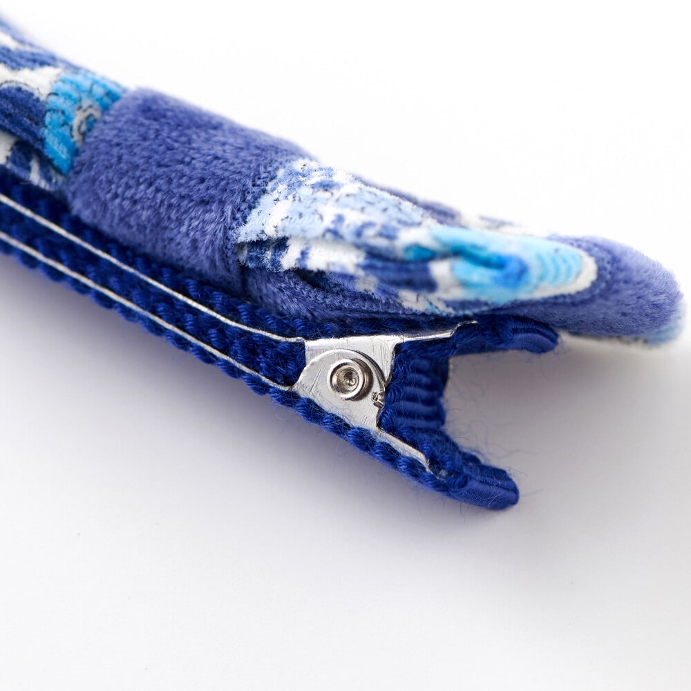 【日本製】【お揃い】リバティ(JoannaLouise)ヘアクリップ ブルー系 ワンサイズ