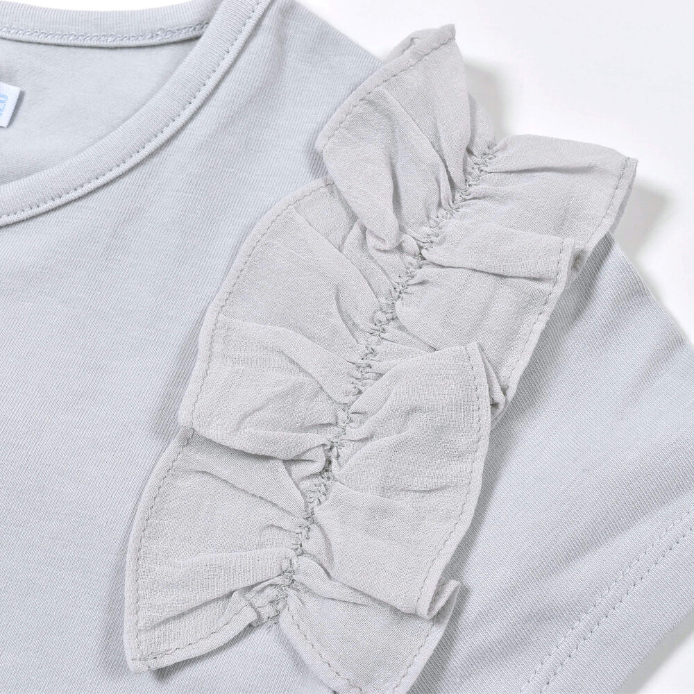 シフォン 袖 フリル Tシャツ (90~140cm) ピンク 140cm