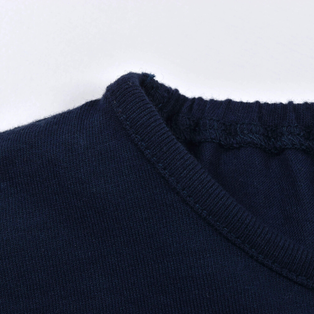 TC ロゴ ラインストーン パフスリーブ Tシャツ (90~140cm) ネイビー 110cm