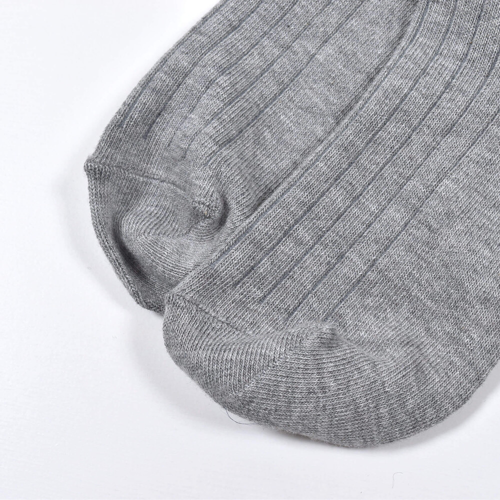 日本製 リボン チャーム 付き ハイソックス (13~21cm) ボルドー 17-19cm