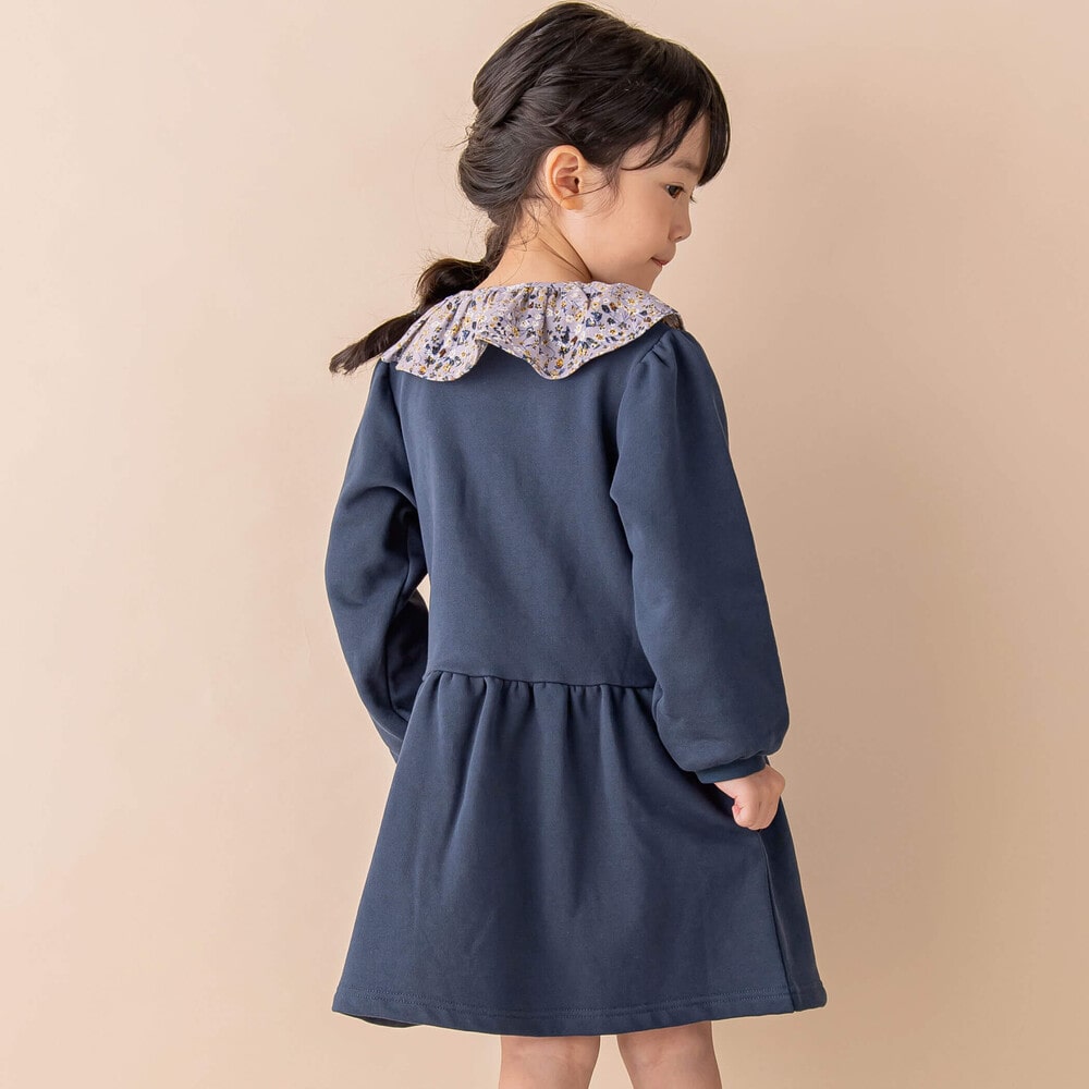 ブランド一覧 | ワールド オンラインストア 花柄襟付きワンピース(80~130cm)(80cm ネイビー): ワンピース ワンピース