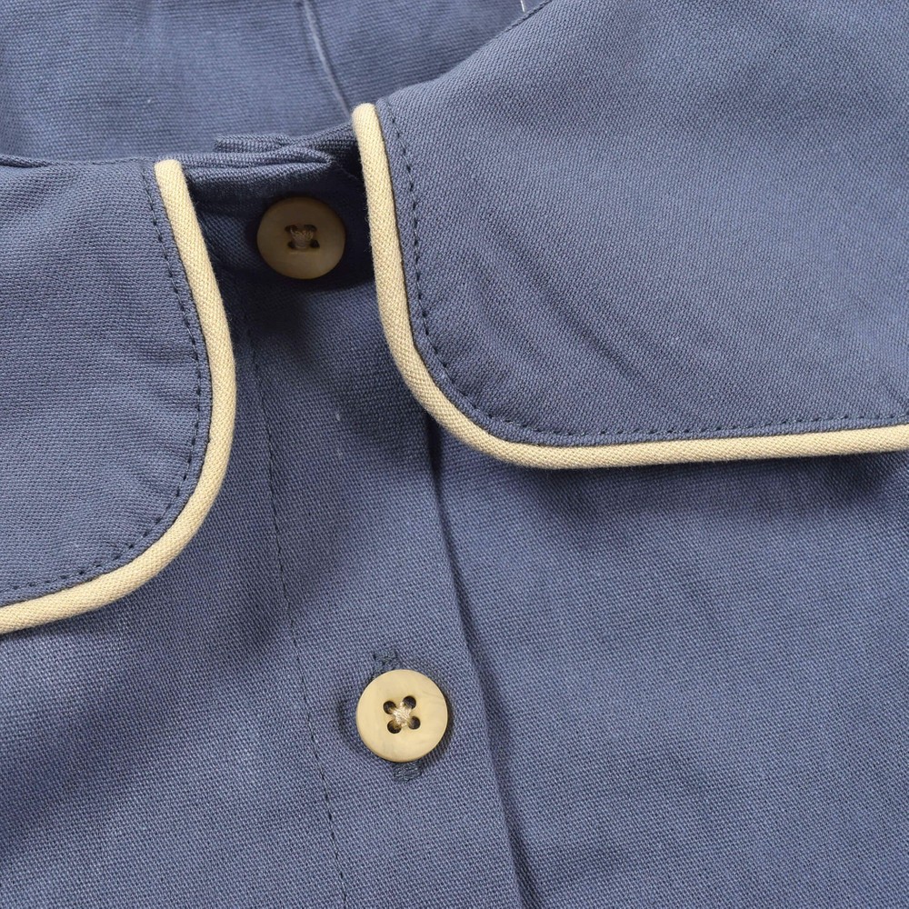 布帛 セーラーワンピース (80~130cm) ブルー 100cm