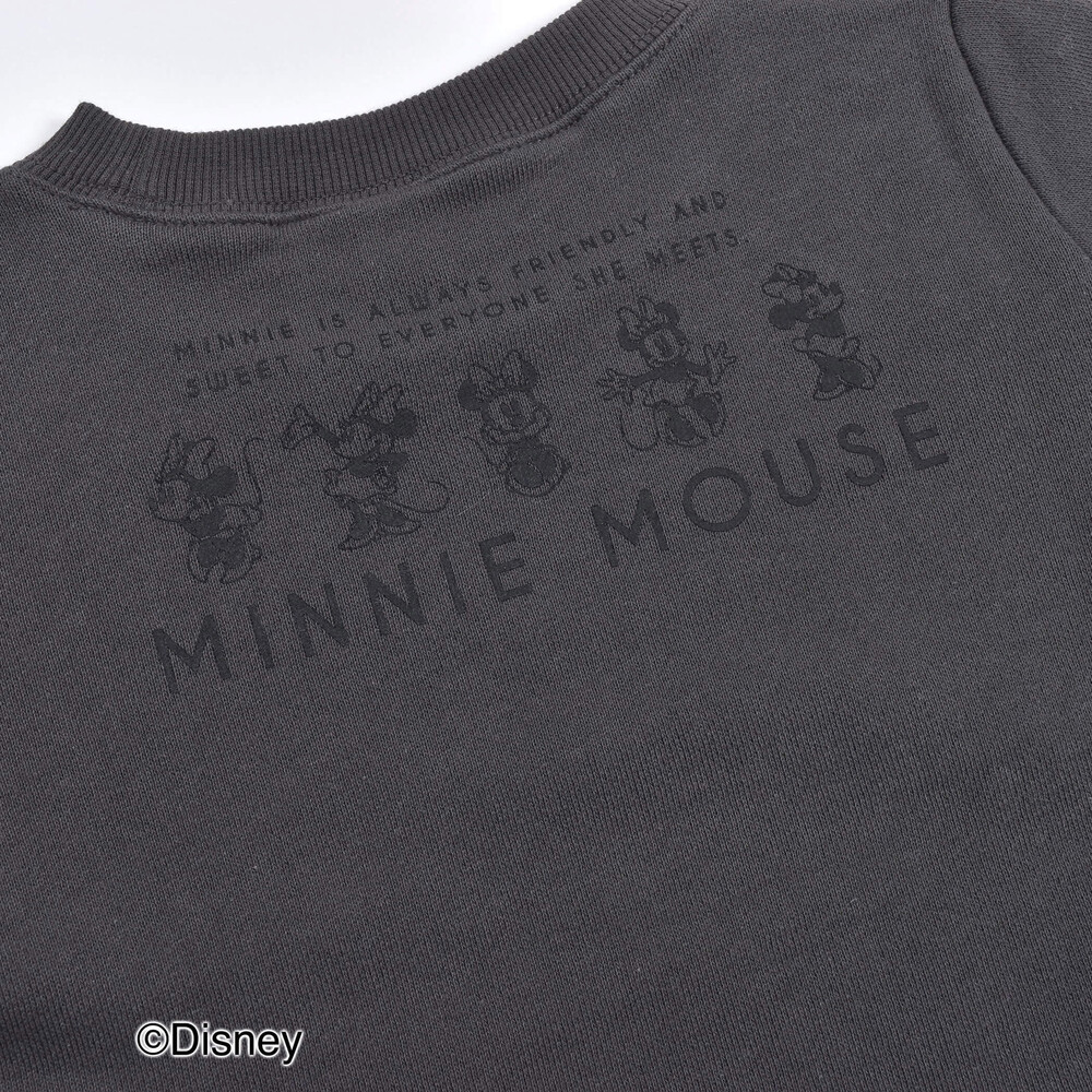 【 Disney 】 ミニーマウス チェック 柄 フェイク ワンピース (80~130cm) ベージュ 100cm