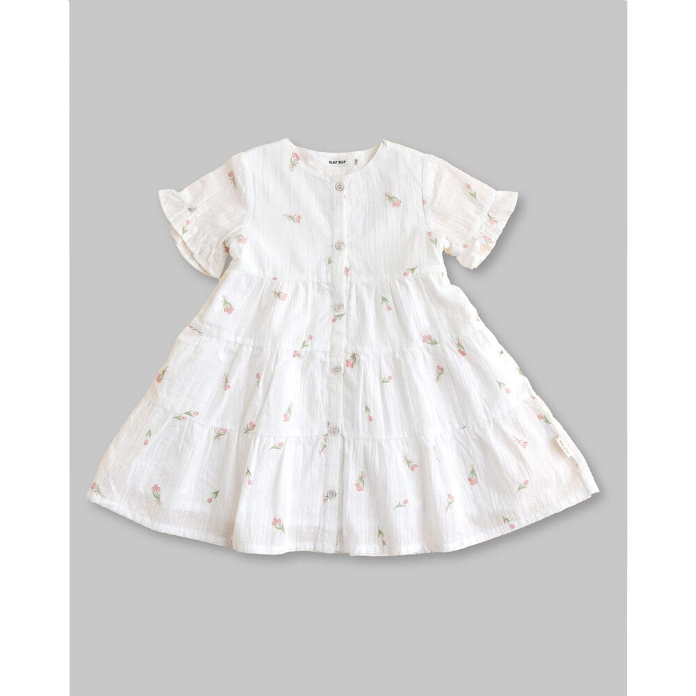 チューリップ ラベンダー ドビー ワンピース (90~130cm) ホワイト系 110cm