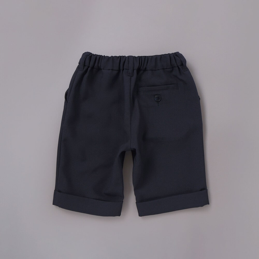 【POLO BCS(ポロ・ビーシーエス)×SLAP SLIPコラボ】無地チェックスーツ+シャツ3点セット(110~130cm) ネイビー 110cm