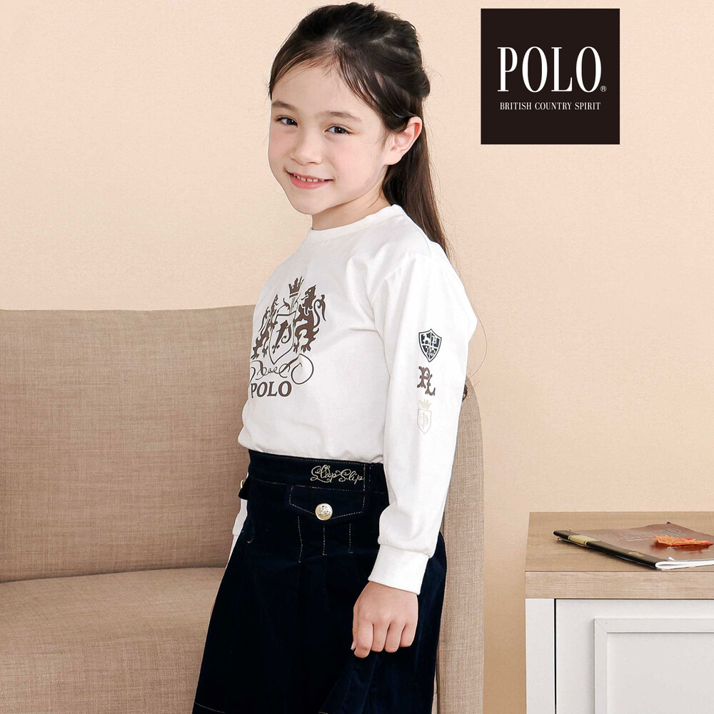 【POLO BCS(ポロ・ビーシーエス)×SLAP SLIP】長袖Tシャツ&ベストセット(80~130cm) ブラウン 80cm