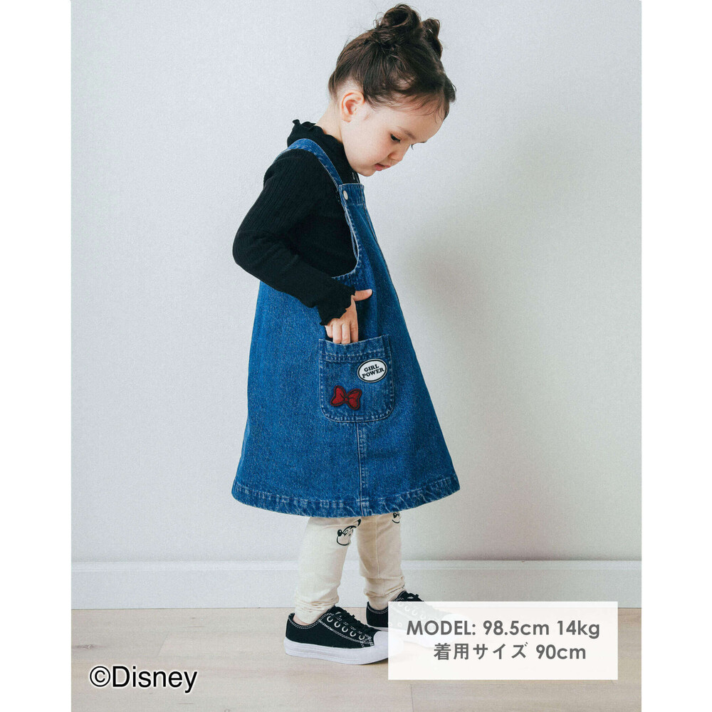 Disney ミニーマウス デニム ジャンパースカート 80 130cm 80cm ネイビー 子供服べべの公式通販サイト Bebe Mall